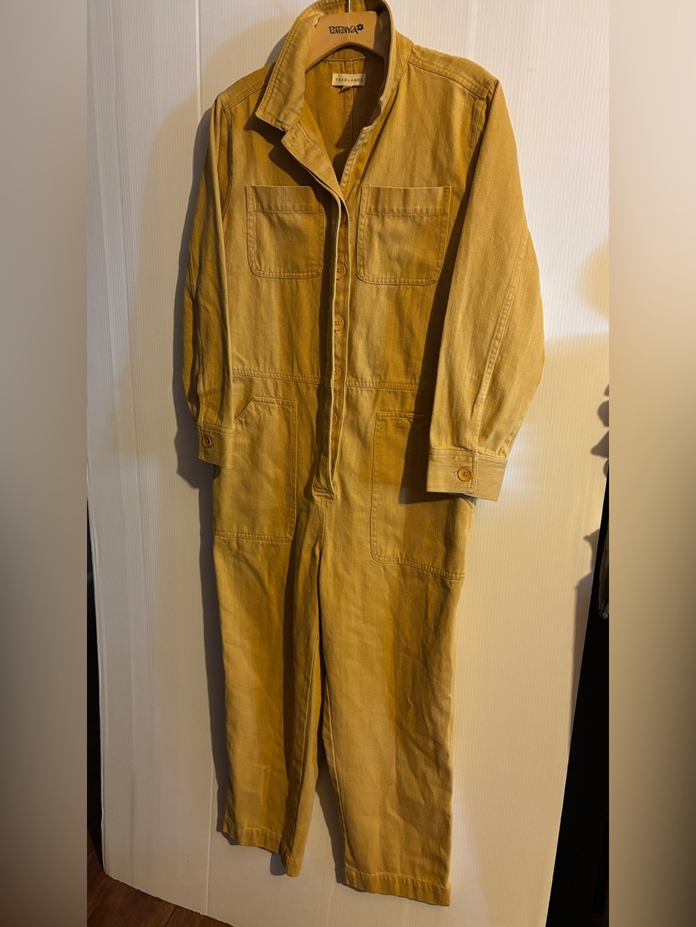 Tradlands Womens Mustard Yellow Denim Jumpsuit